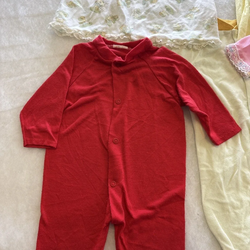 Vintage Sleeper Baby Lot‎ Of 5 Made in USA Pajamas Snaps Thin Lightweight